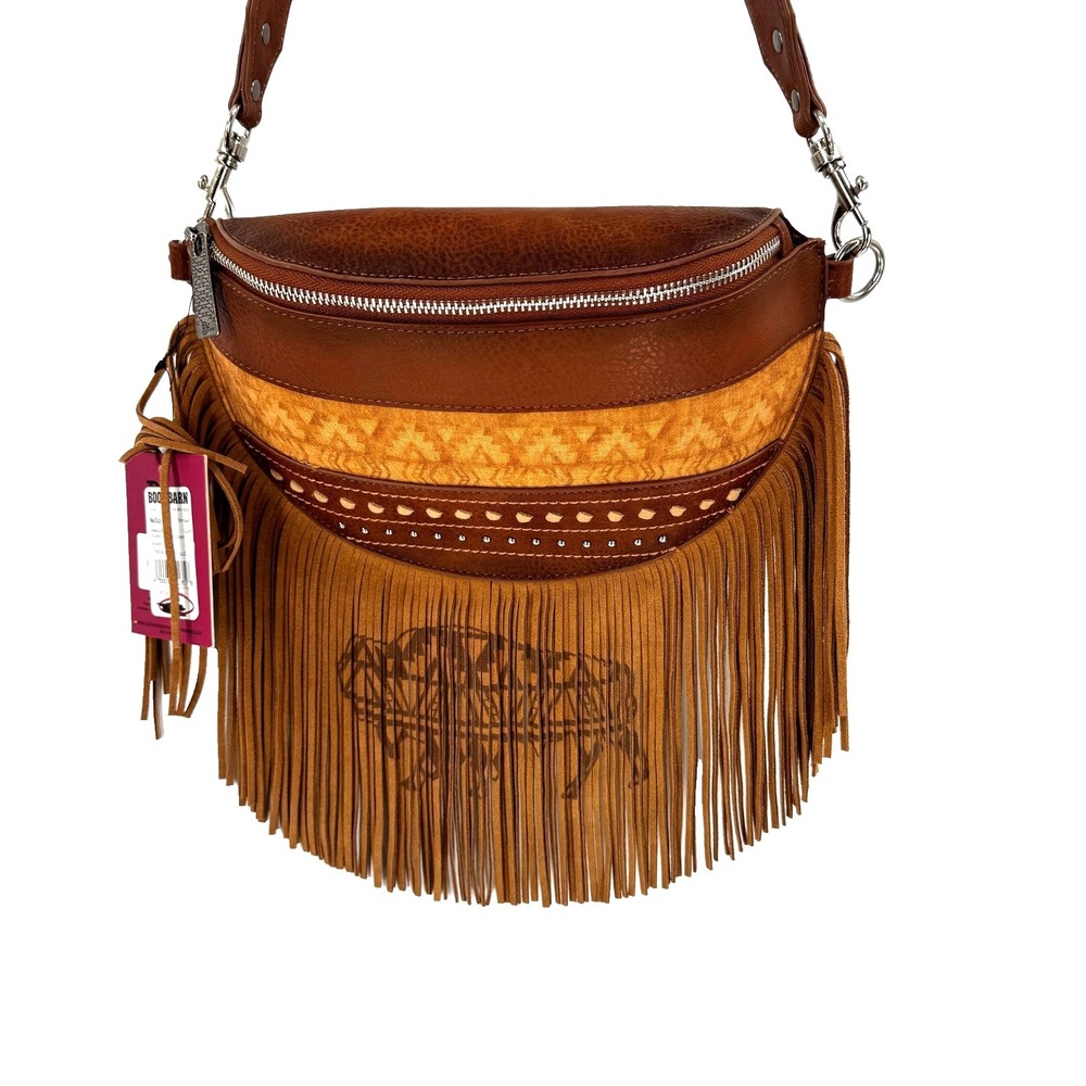 Red Dirt‎ Hat Women's Fringe Sling Crossbody Bag Buffalo Cowgirl Western Landman